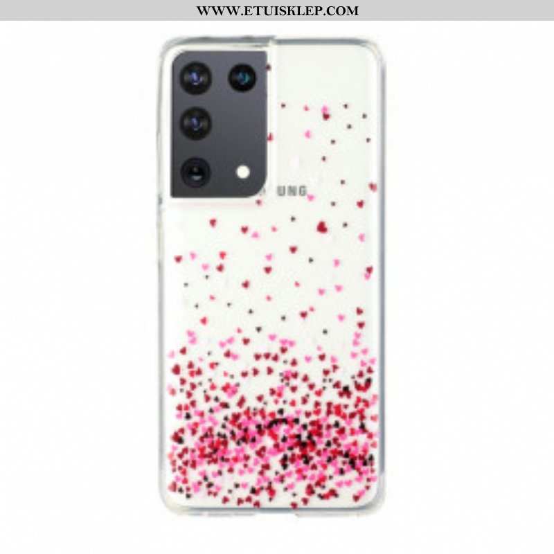 Etui do Samsung Galaxy S21 Ultra 5G Bezszwowe Wiele Serc